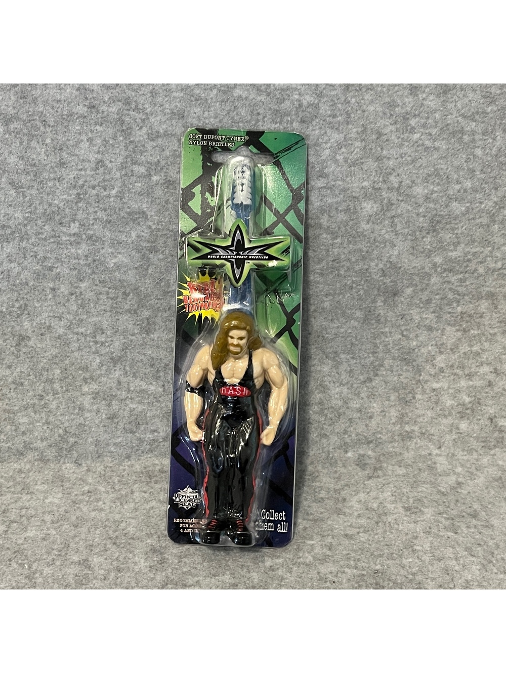 1999 WCW Kevin Nash Real Bendable Toothbrush NWO Wrestling Vintage Sealed